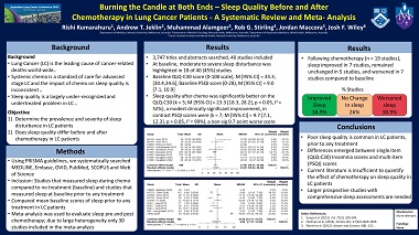 Sleep Quality Before and After Chemotherapy in Lung Cancer Patients - A Systematic Review and Meta-Analysis