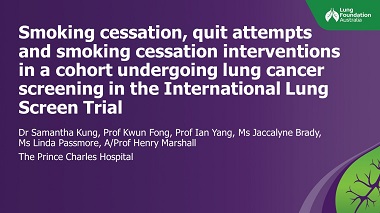 Smoking cessation, quit attempts and smoking cessation interventions in a cohort undergoing lung cancer screening in the International Lung Screen Trial